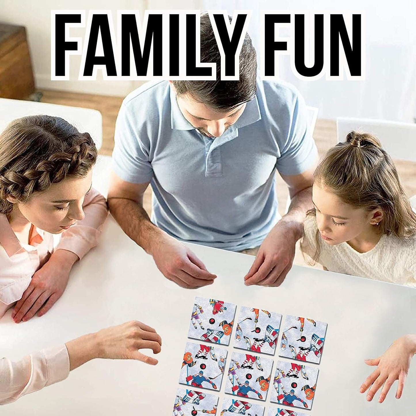 B. Dazzle -Hockey -9 Piece Scramble Square Puzzle - Challenging Brain Teaser for Children & Adults-Boosts Cognition and Problem Solving
