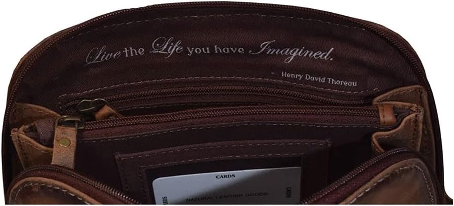 STS Ranchwear Baroness Crossbody Classic Mens Leather Handbag Brown