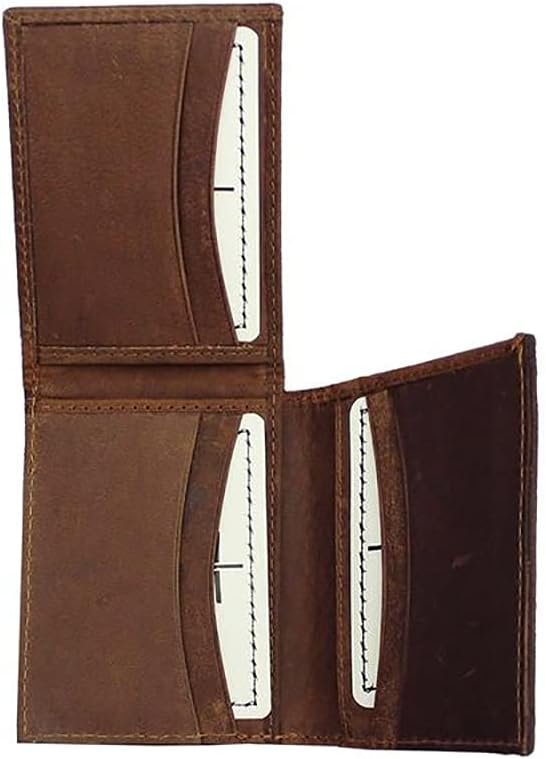 STS Ranchwear Men's Foreman Tri-fold Wallet, Distressed Brown Leather, One Size