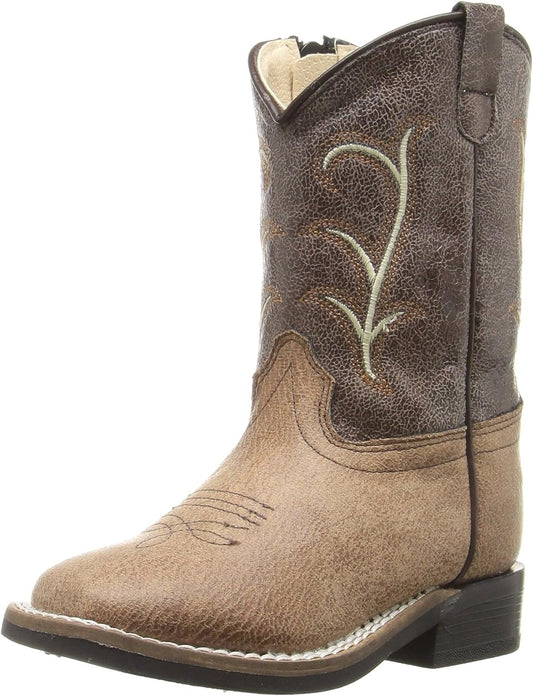 Old West Kids Boots Unisex-Child Square Toe Vintage (Toddler) Western Boot