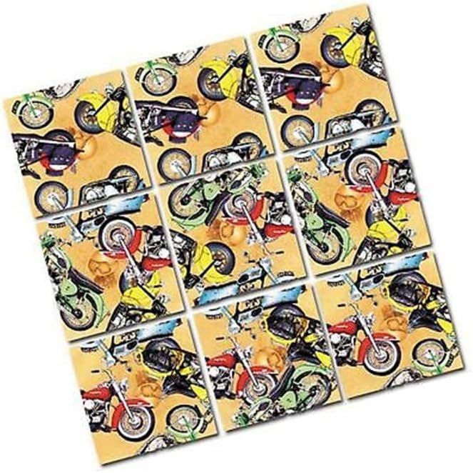 B. Dazzle - Motorcycle 9 Piece Scramble Square Puzzle - Challenging Brain Teaser for Children & Adults-Boosts Cognitive Function & Problem Solving