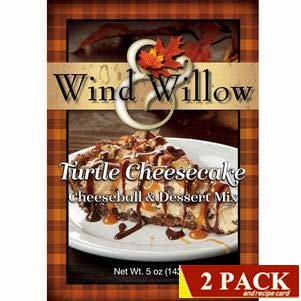 Wind & Willow Gourmet Sweet Cheeseball and Dessert Mix 2-Packs (Turtle Cheesecake Cheeseball & Dessert Mix)