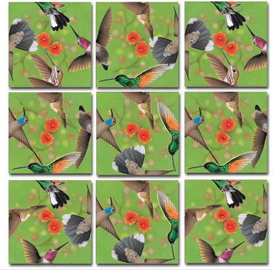 B. Dazzle - Hummingbirds 9 Piece Scramble Square Puzzle - Challenging Brain Teaser for Children & Adults-Boosts Cognitive Function & Problem Solving