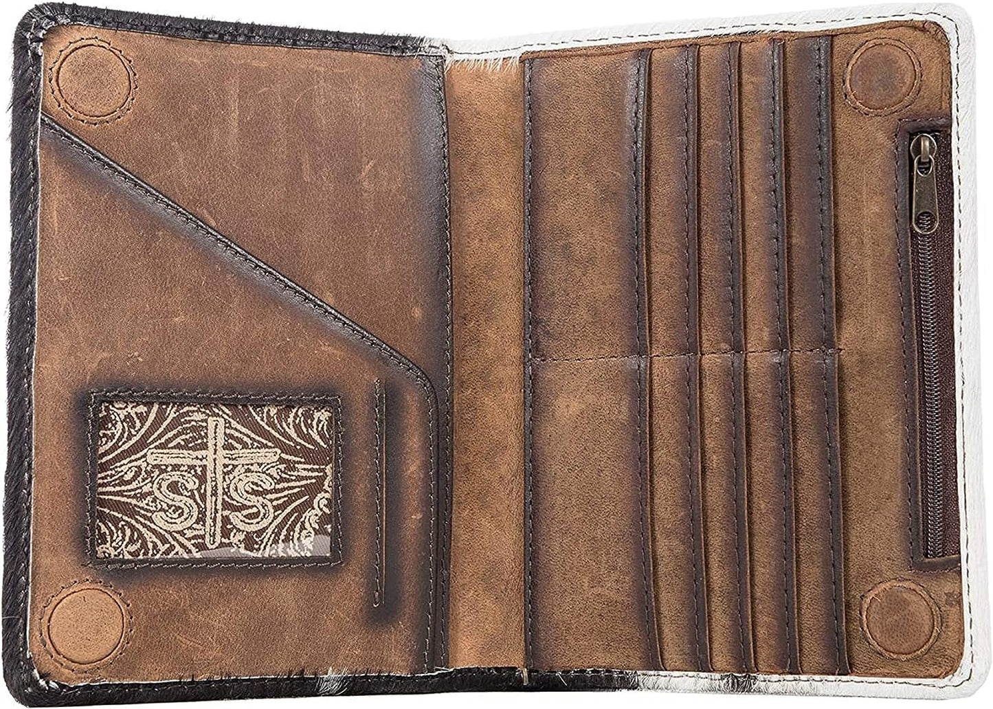 STS Ranchwear Women's Magnetic Wallet/Travel/Passport Case, Cowhide