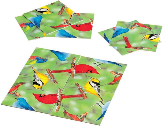 Scramble Squares North American Birds 9 Piece Challenging Puzzle - Ultimate Brain Teaser and Mind Game for Young and Senior Alike - Engaging and Creative with Beautiful Artwork - by B.Dazzle