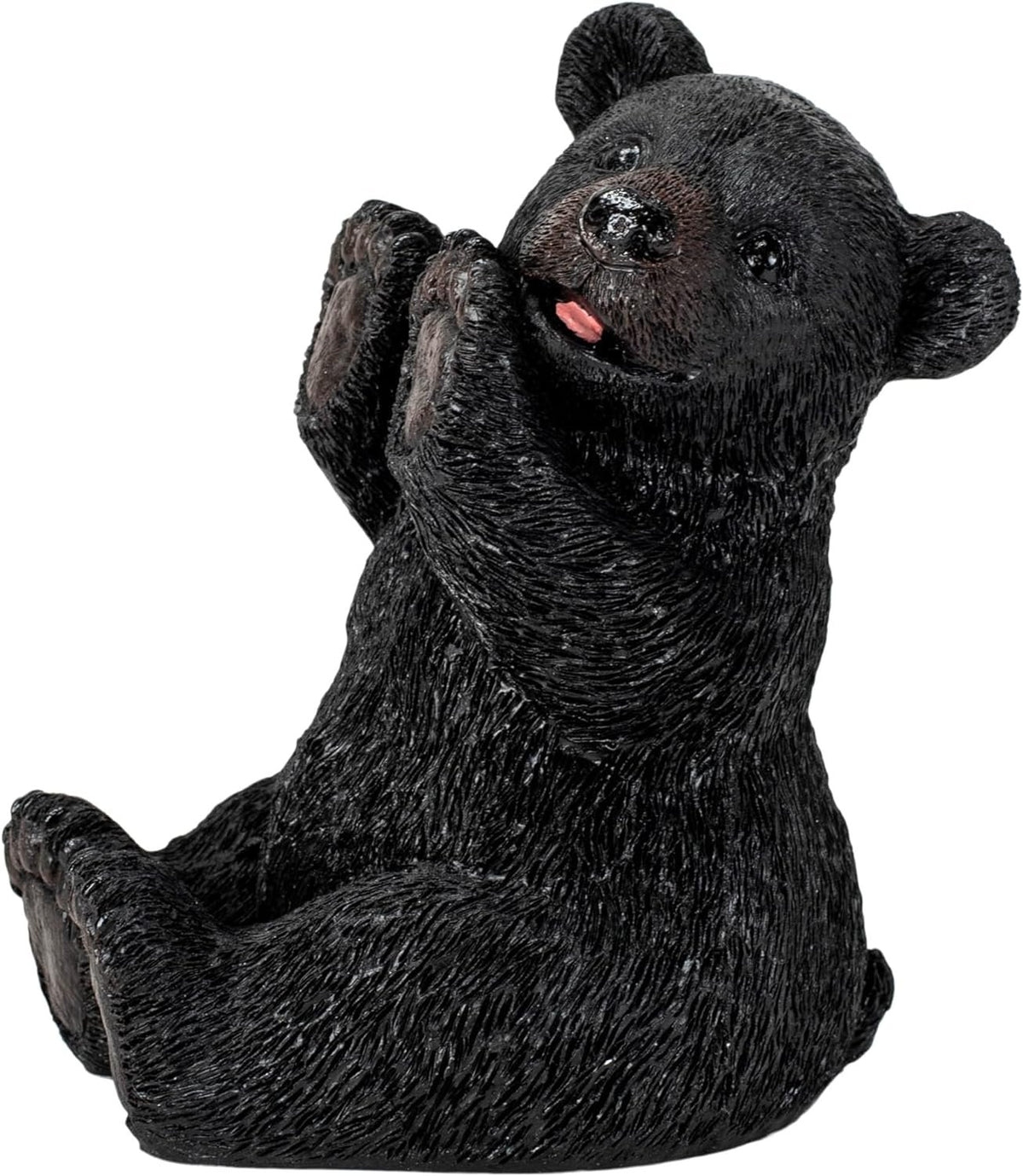 Slifka Sales Co. Sitting Black Bear 5.5 x 5 Resin Table Top Cell Phone Holder Figurine