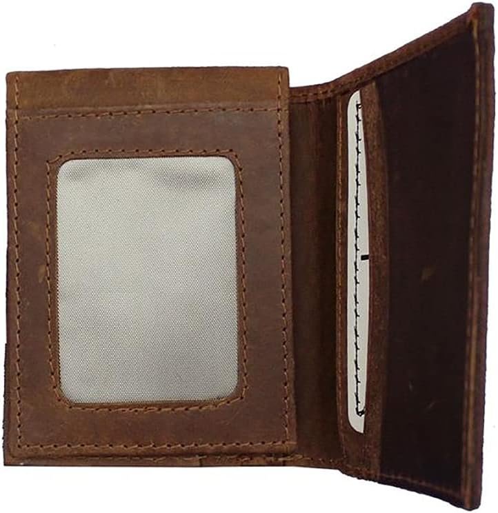 STS Ranchwear Men's Foreman Tri-fold Wallet, Distressed Brown Leather, One Size