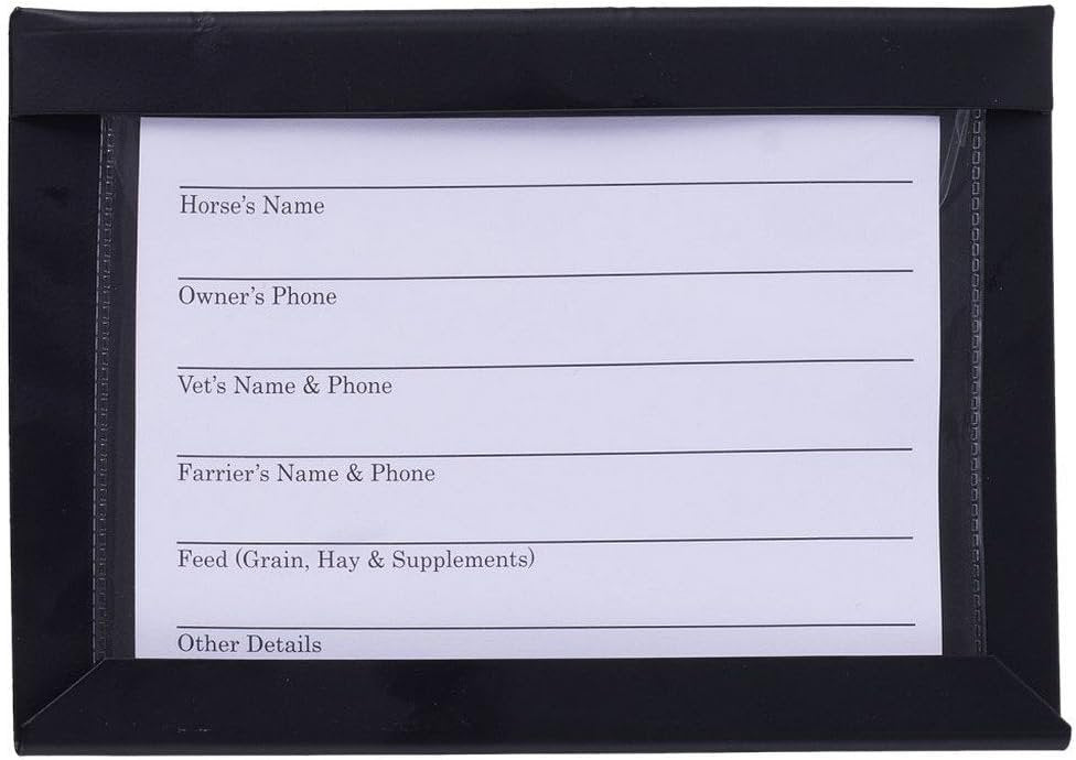 Tough-1 Stall Card Holder with Card