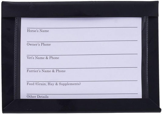 Tough-1 Stall Card Holder with Card