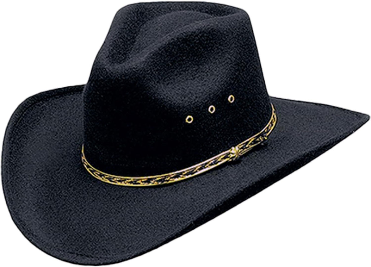 Faux Felt Wide Brim Western Cowboy Hat
