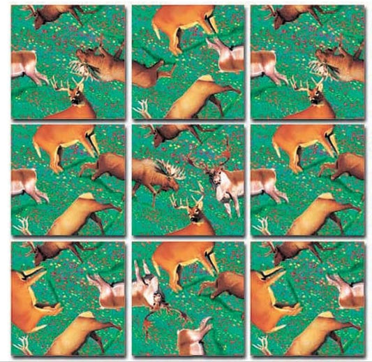 Scramble Squares Deer 9 Piece Challenging Puzzle - Ultimate Brain Teaser and Mind Game for Young and Senior Alike - Engaging and Creative with Beautiful Artwork - by B.Dazzle