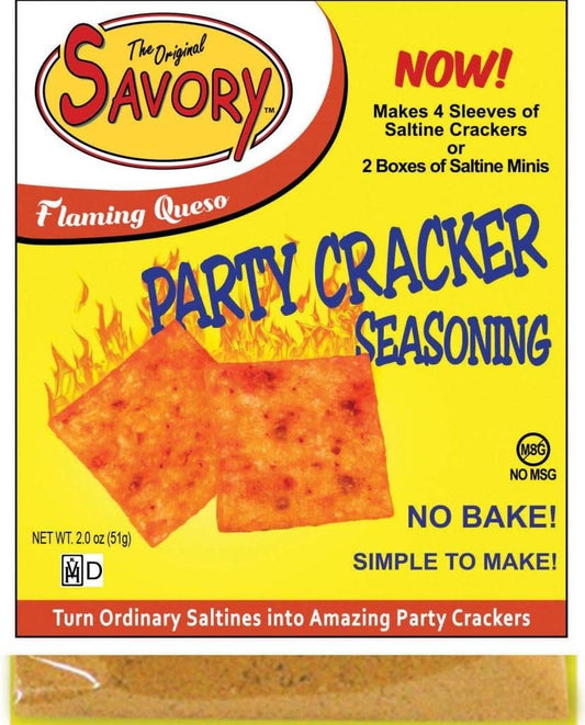 Savory Saltine Seasoning, 1.4 Ounce, Flaming Queso, 1 Pack