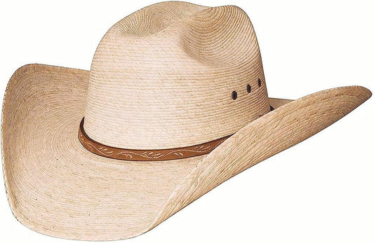 BULLHIDE Straw Collection Men's Jason 10x Palm Leaf Straw Western Cowboy Hat with 4" Brim