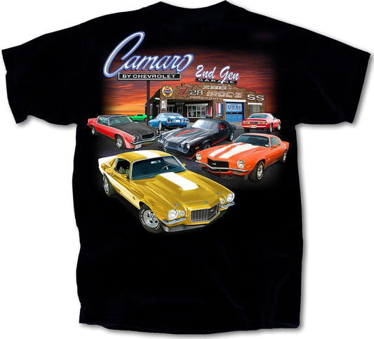 Joe Blow T's 1970-1981 Chevy Camaro 2nd Gen Garage T-Shirt Cotton Preshrunk