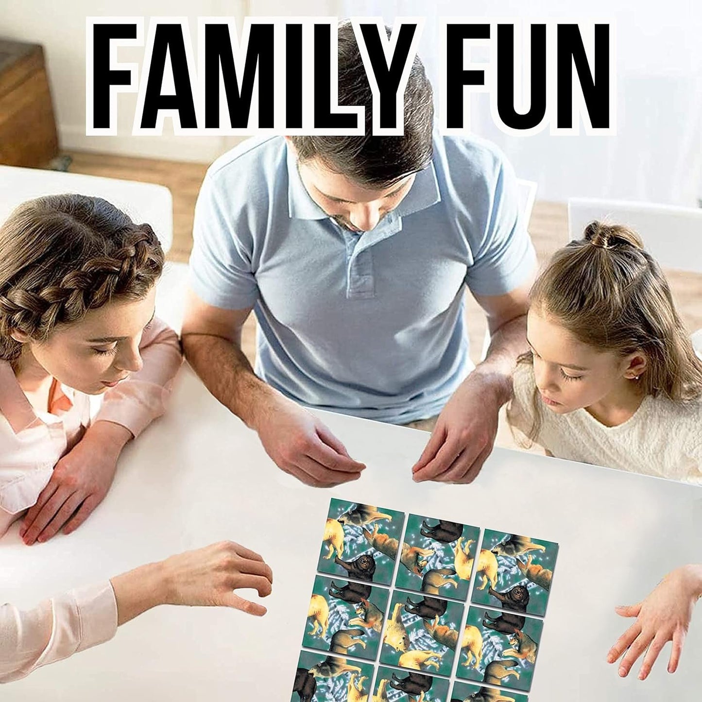 B. Dazzle -Wolves-9 Piece Scramble Square Puzzle - Challenging Brain Teaser for Children & Adults-Boosts Cognition and Problem Solving