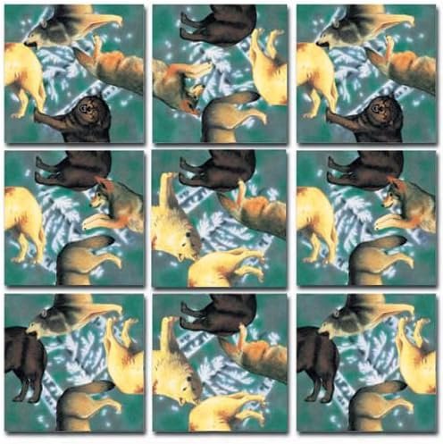 B. Dazzle -Wolves-9 Piece Scramble Square Puzzle - Challenging Brain Teaser for Children & Adults-Boosts Cognition and Problem Solving