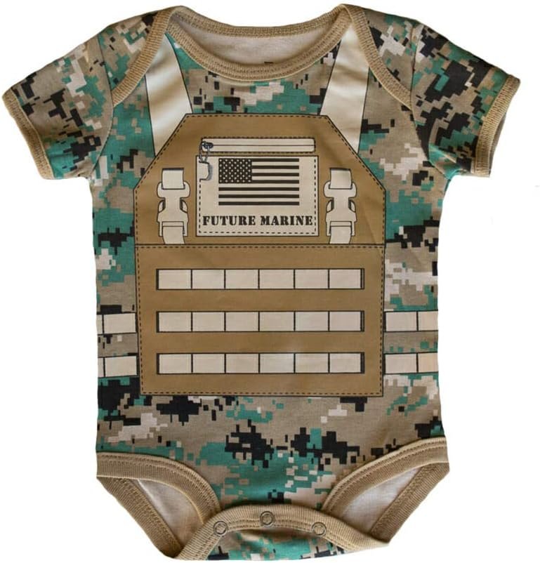 TC U.S.M.C. Future Marine Flak Baby Coat BodySuit, Marpat Woodland Camo, 9-12 Months