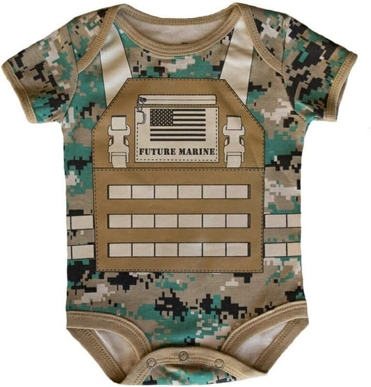 TC U.S.M.C. Future Marine Flak Baby Coat BodySuit, Marpat Woodland Camo, 9-12 Months
