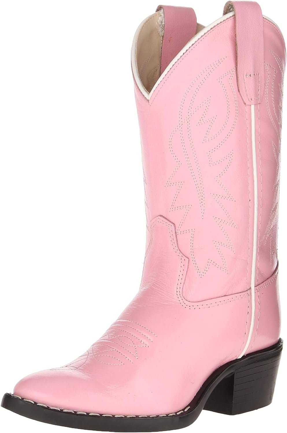 Old West Kids Girls' J Toe Western Boot, Pink, 10 US Unisex Toddler