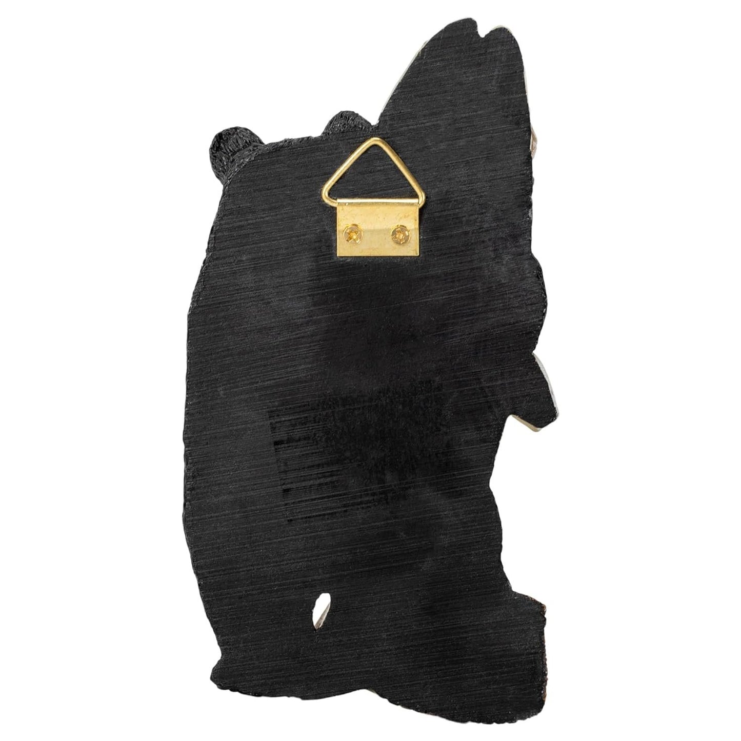 Slifka Sales Co. Chubby Black Bear Holding Fish 6.25 x 3 Resin Indoor or Outdoor Hanging Wall Thermometer, Multi (X2670)