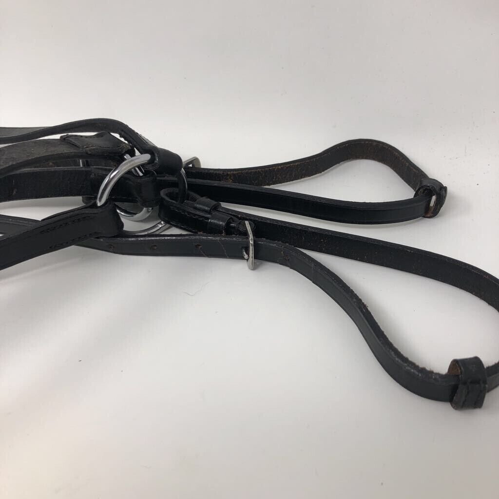 Equestrian Horseback Riding Breastplate Collar Full Running Black Leather