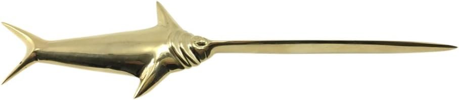 Madison Bay Company Nautical Brass Swordfish Letter Opener 7.5" Long