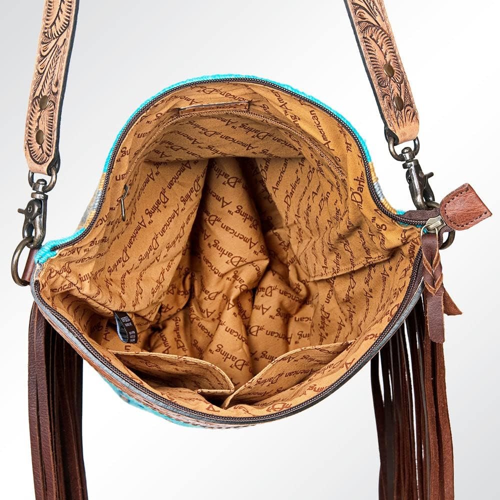 American Darling Conceal Carry Cross Body Bag Leather Fringe Purse Western Handbags Custom Order
