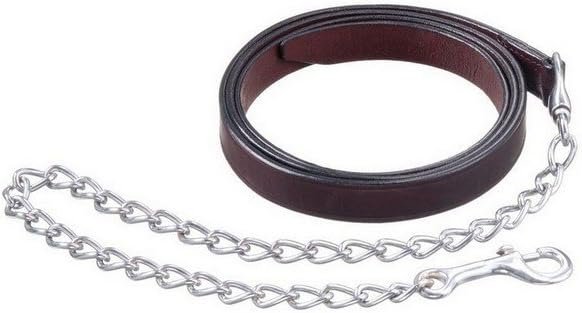 Royal King Leather Lead w.Nickel Chain 1 Drk Oil